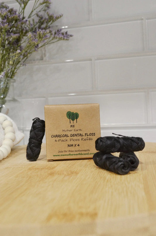 Me Mother Earth - Charcoal Floss- 4 Pack Refill ONLY