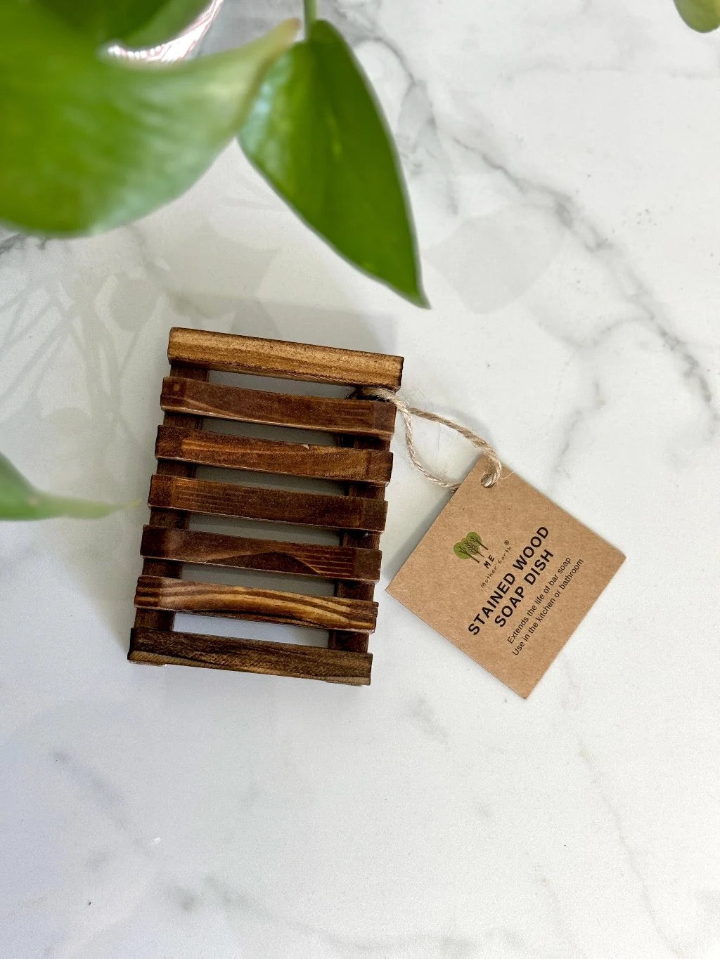 Me Mother Earth - Stained Wood Soap Dish