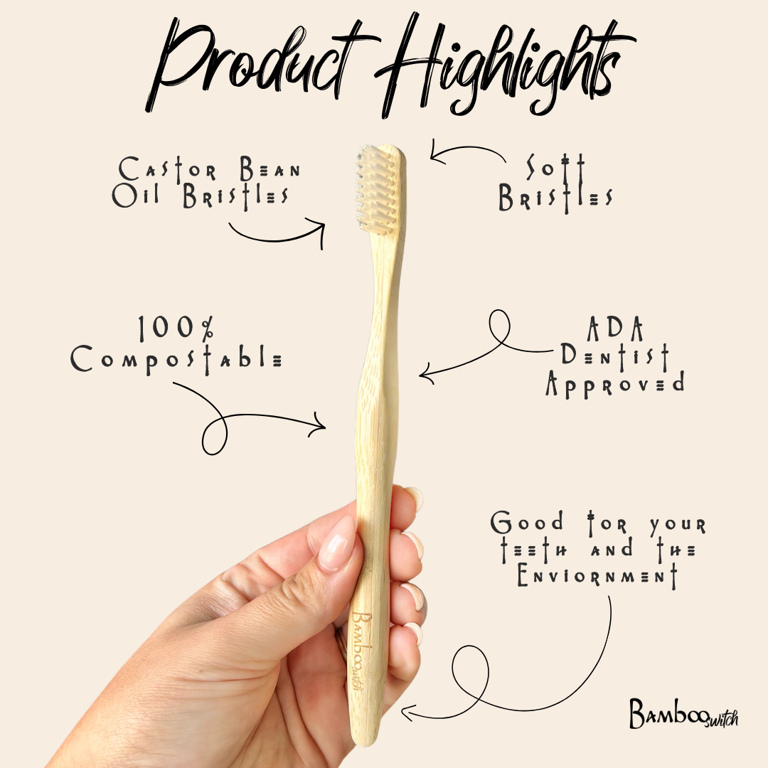 Bamboo Switch - 100% Compostable Bamboo Toothbrush | Summer Bestseller