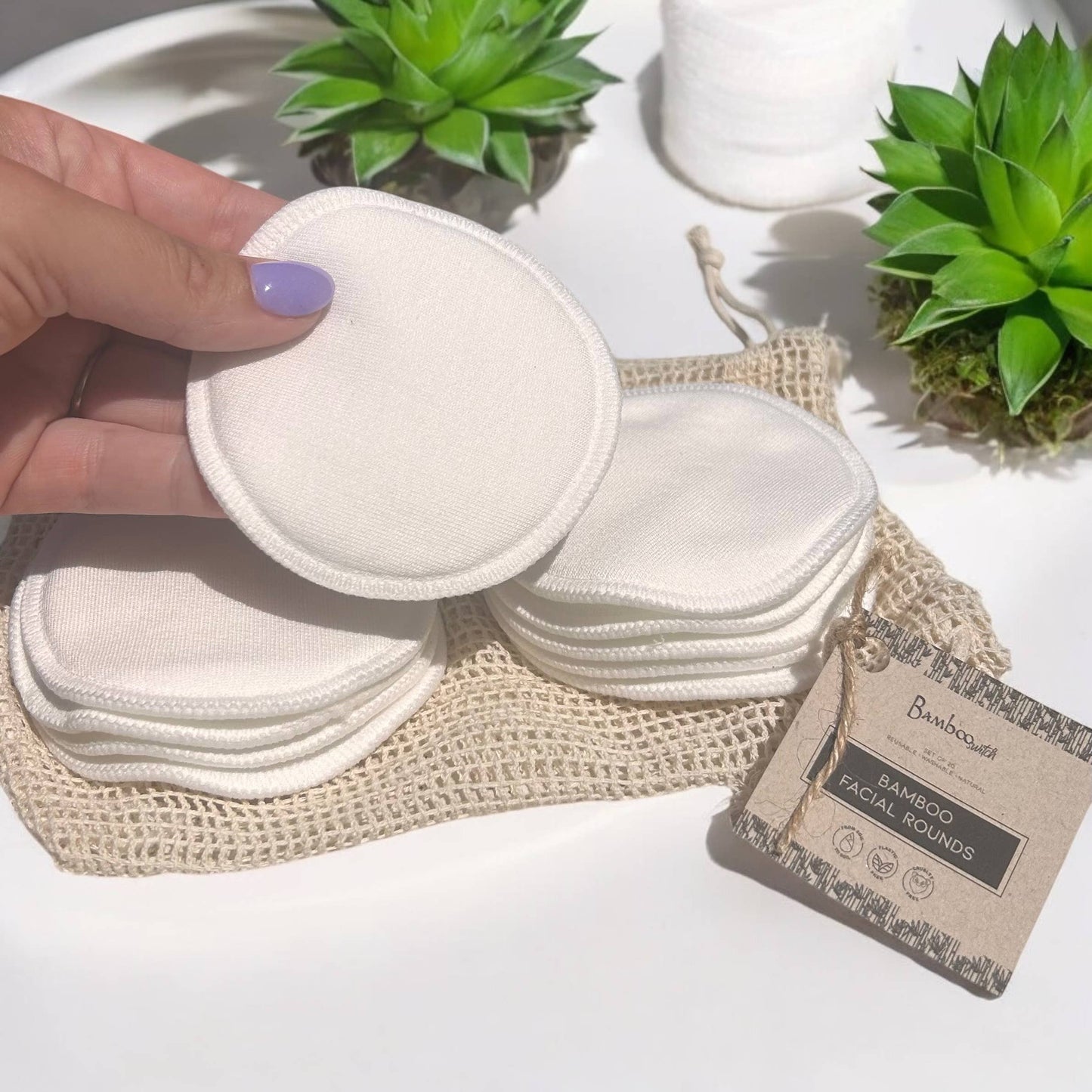Bamboo Switch - Reusable Bamboo Cotton Facial Rounds