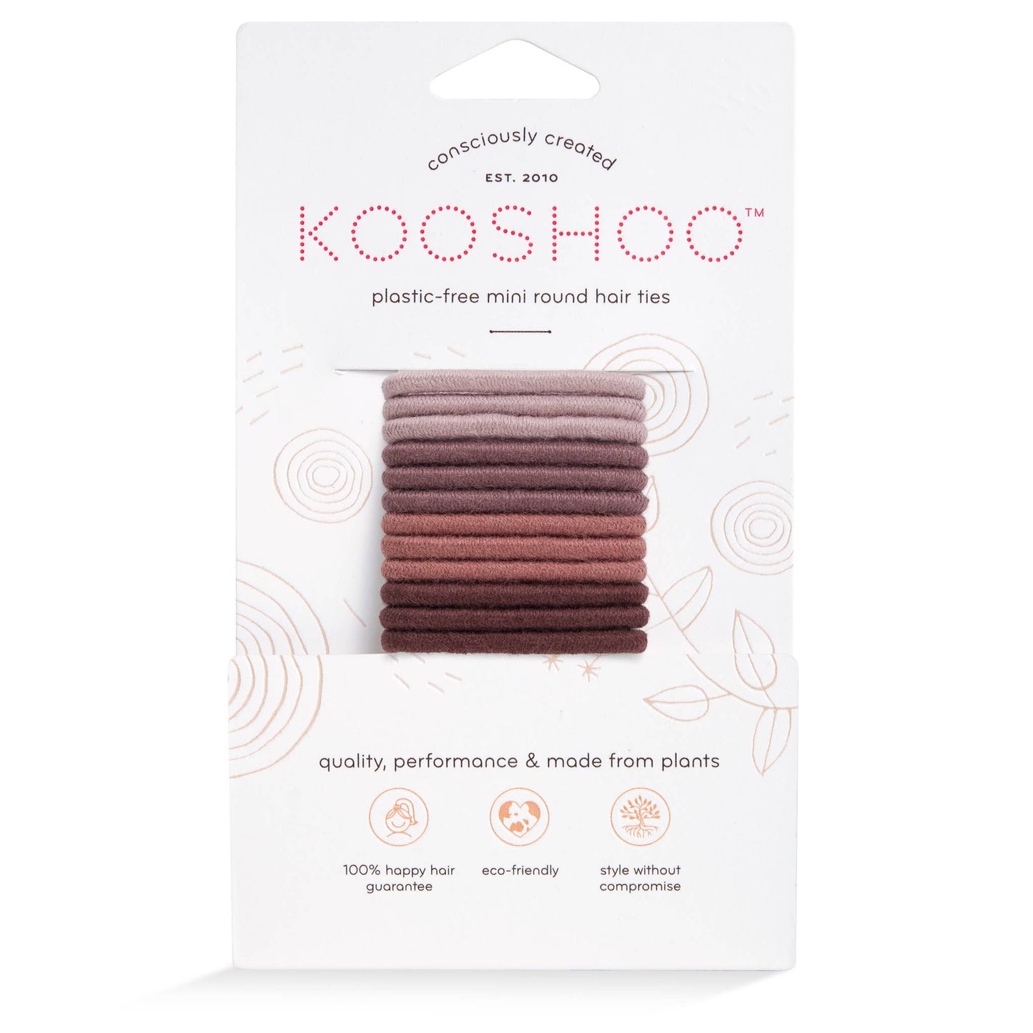 KOOSHOO - Plastic-free Round Mini Hair Ties - 12-pack