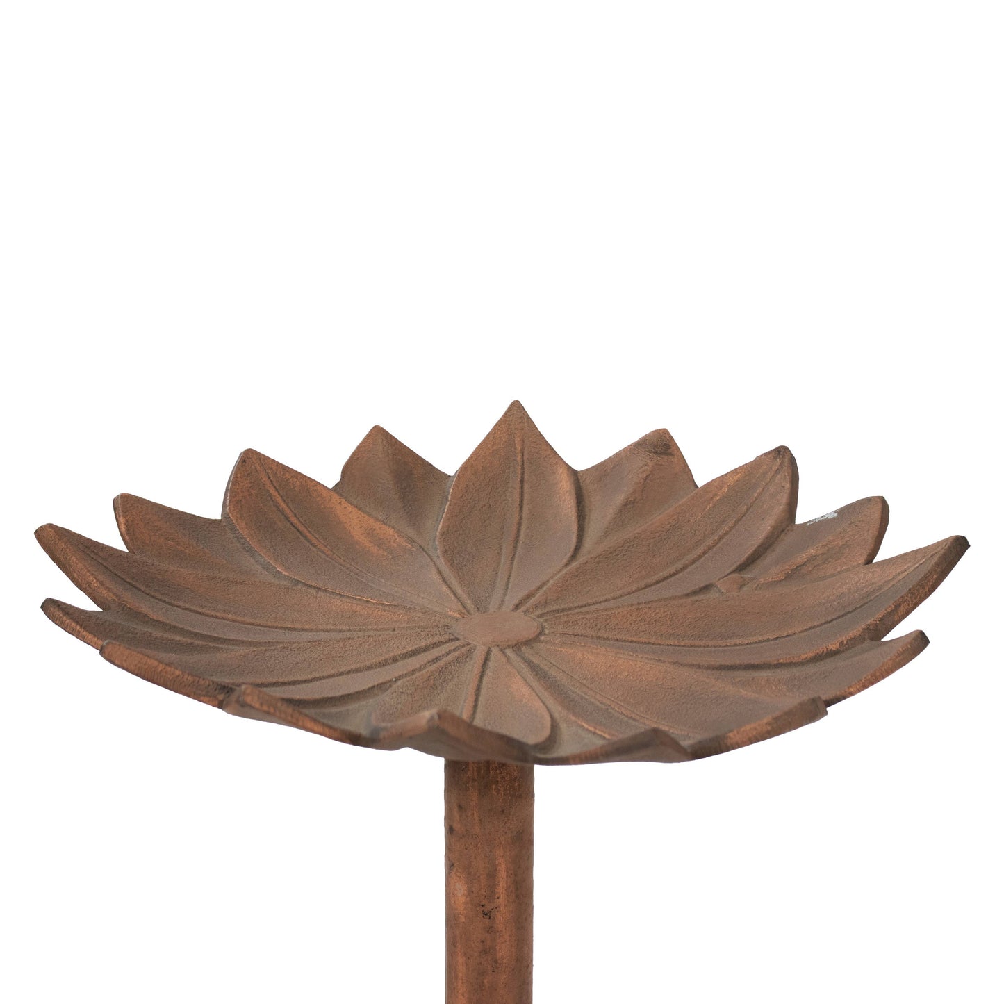 Sunnydaze Decor - Garden Lotus Metal Bird Bath - Copper Patina - 16.5-Inch
