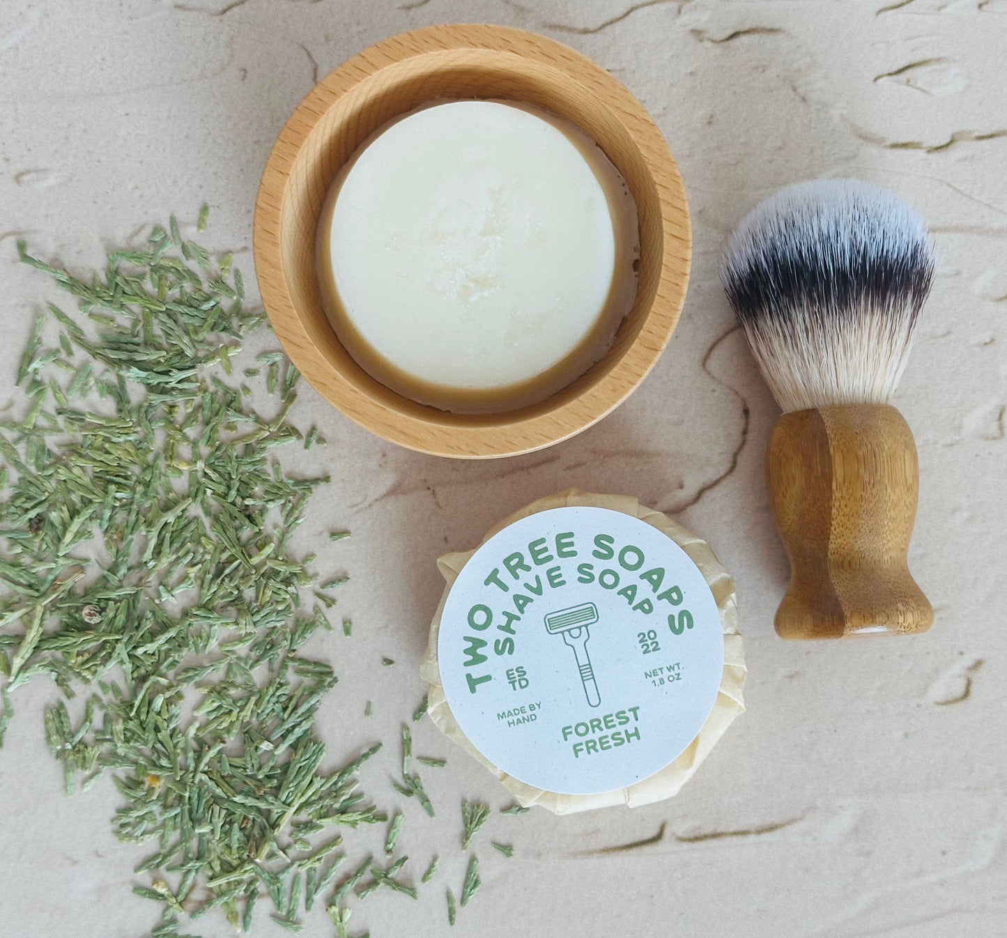 Two Tree Soaps - Natural Handmade Shave Soap - Forest Fresh