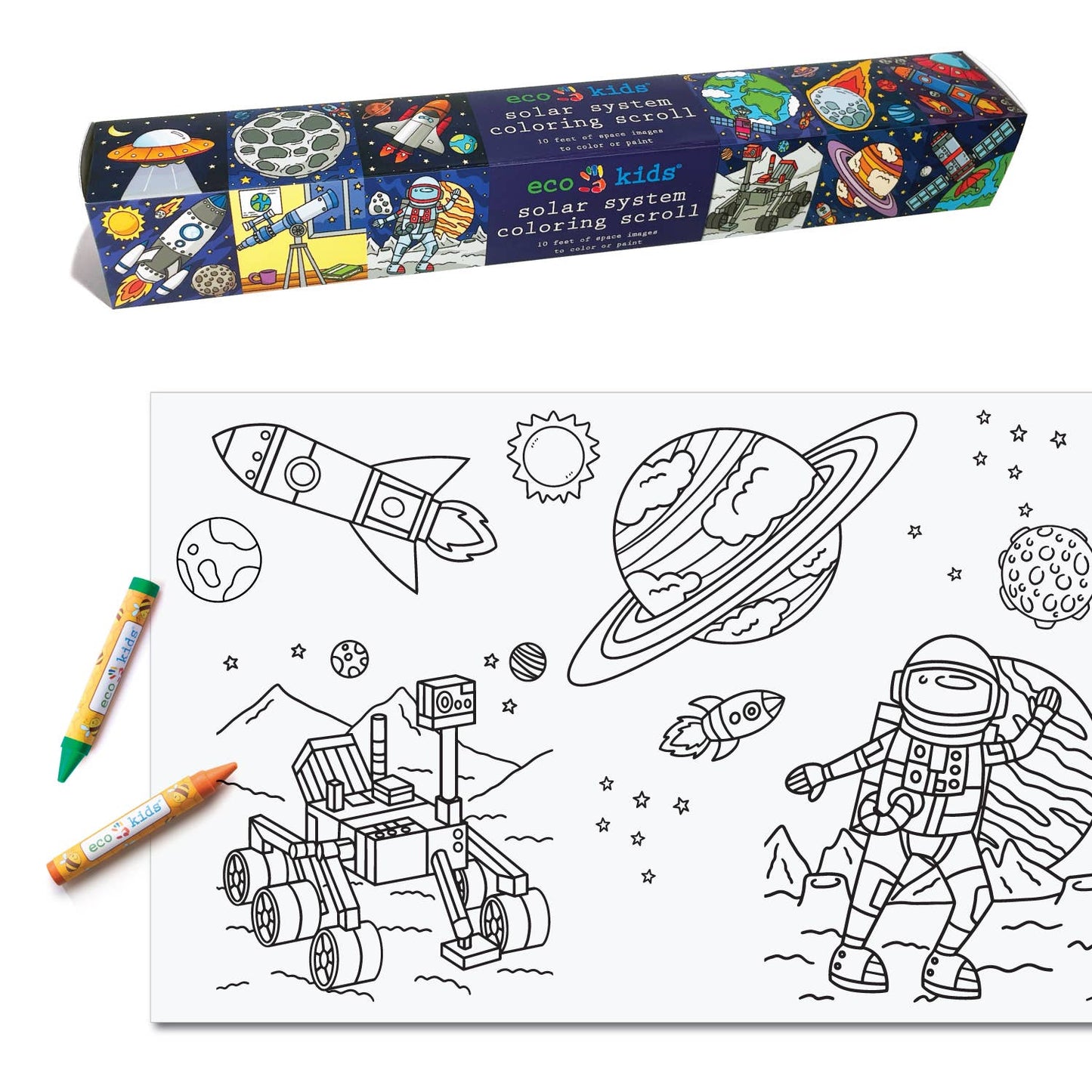 Coloring scroll - solar system