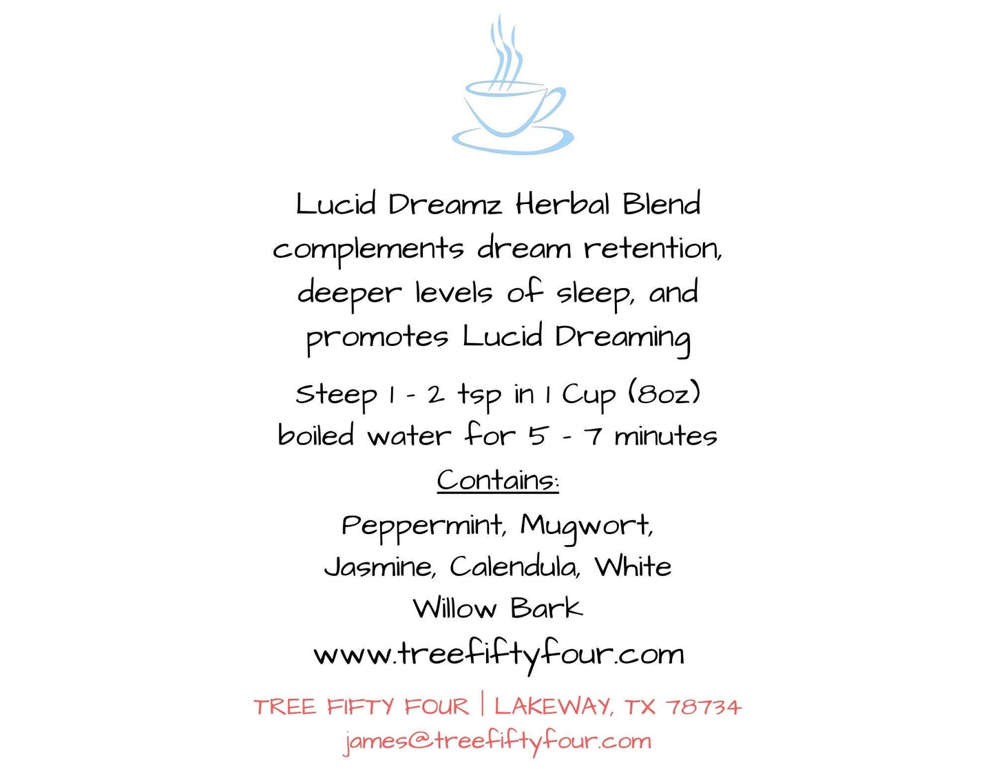 Tree Fifty Four - Lucid Dreamz Herbal Blend | Bulk Size 4, 8, 16 OZ: 8 OZ