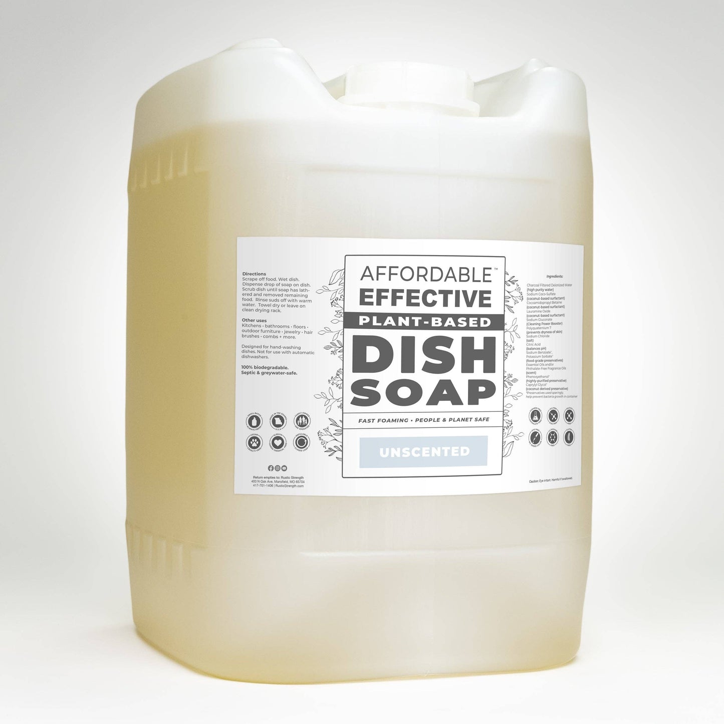 Rustic Strength - Affordable • Effective • Plant-Based |  Dish Soap