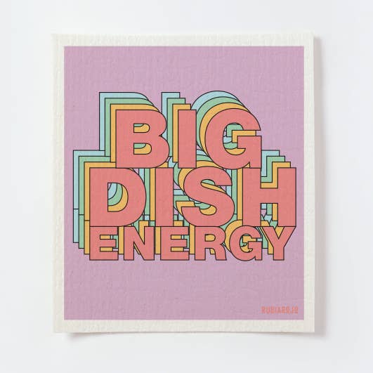 RubiaRojo - Big Dish Energy Funny Swedish Dishcloth