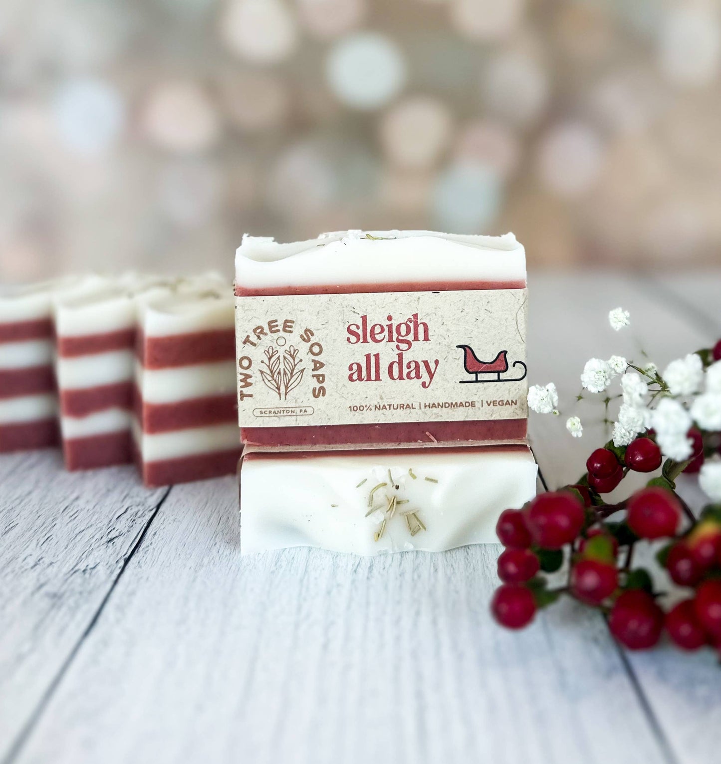 Two Tree Soaps - Sleigh All Day - Natural Handmade Bar Soap