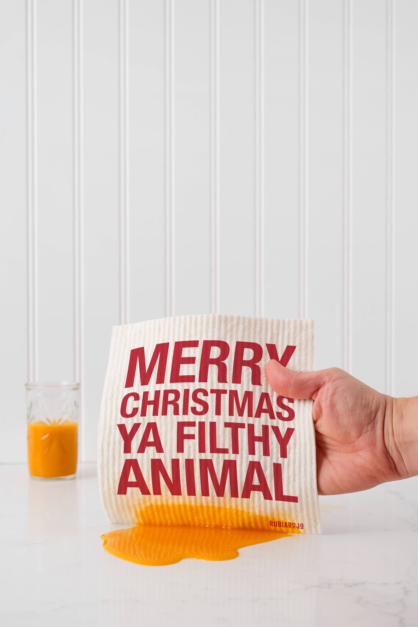 RubiaRojo - Merry Christmas Ya Filthy Animal holiday Swedish dishcloth