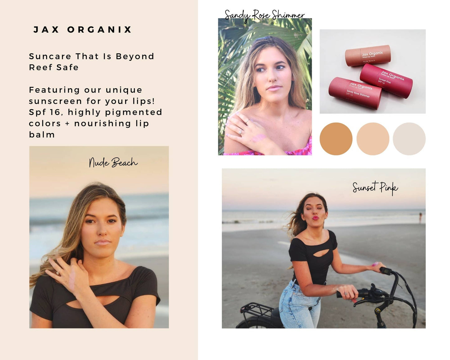 Jax Organix - Jax Organix SPF 16 Tinted Lip& Face Balm