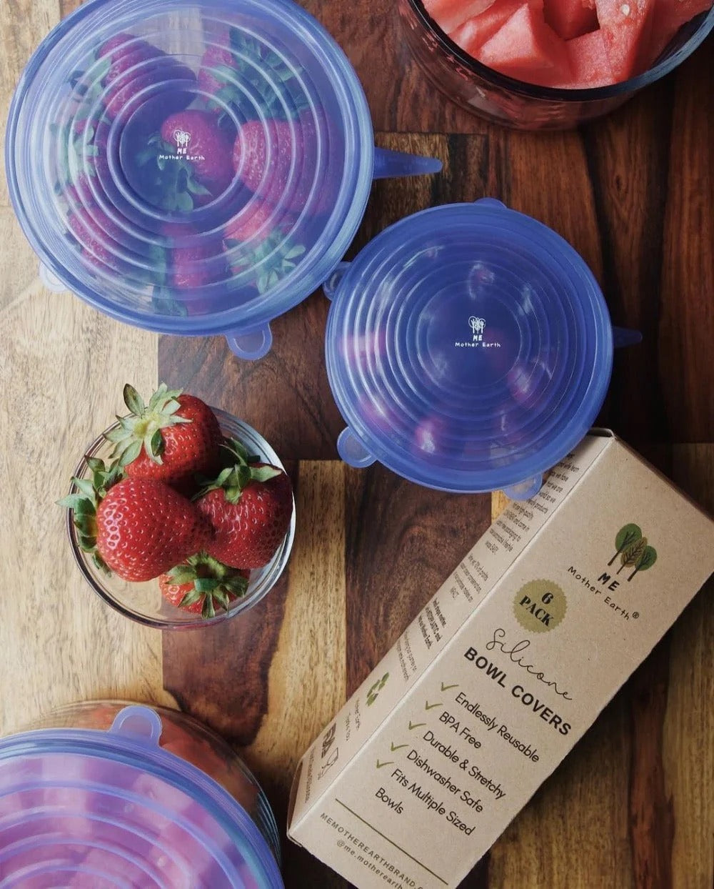 Me Mother Earth - Silicone Bowl Covers 6-Pack