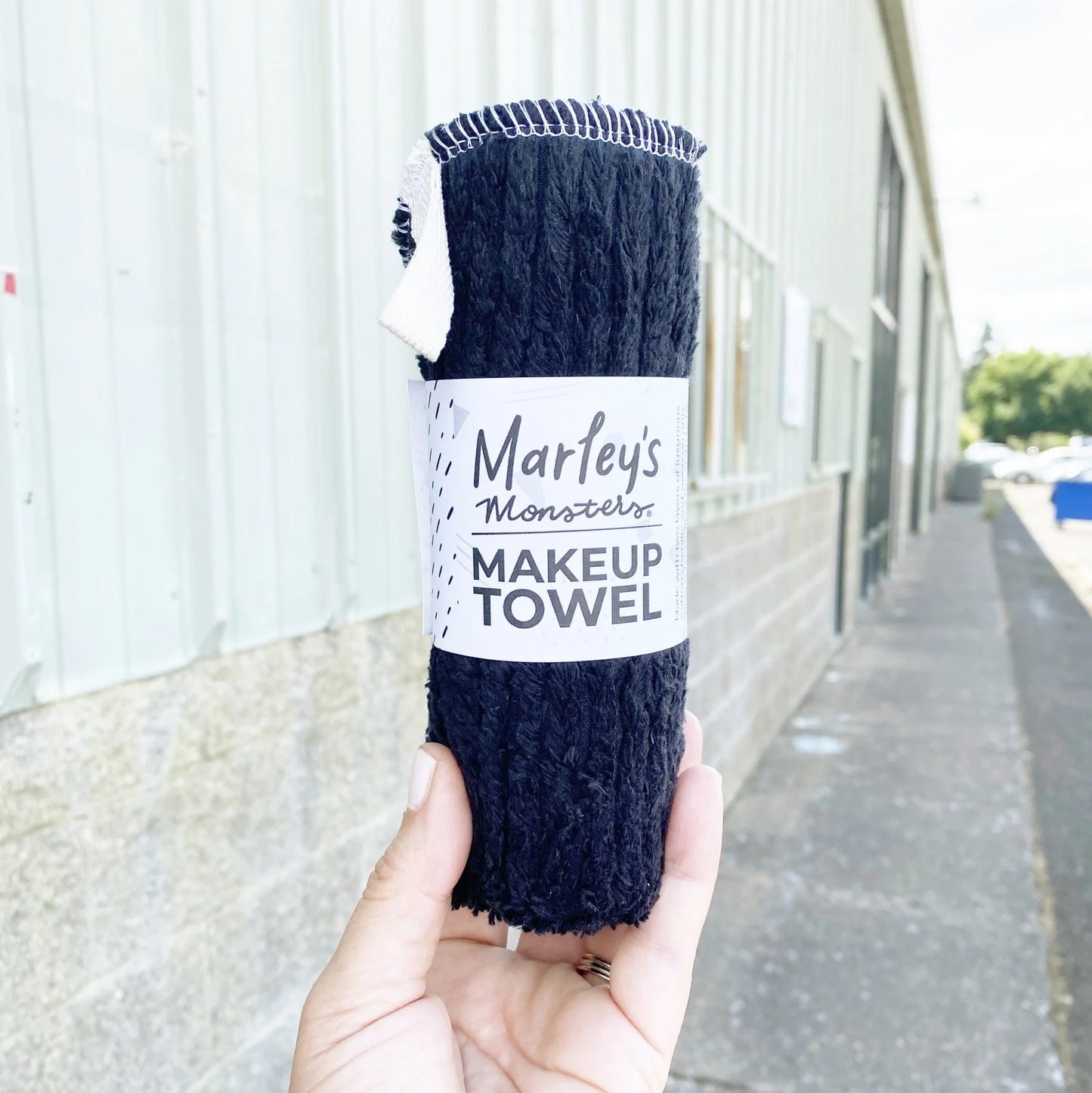 Marley's Monsters - MAKEUP TOWEL: Black Cotton Chenille