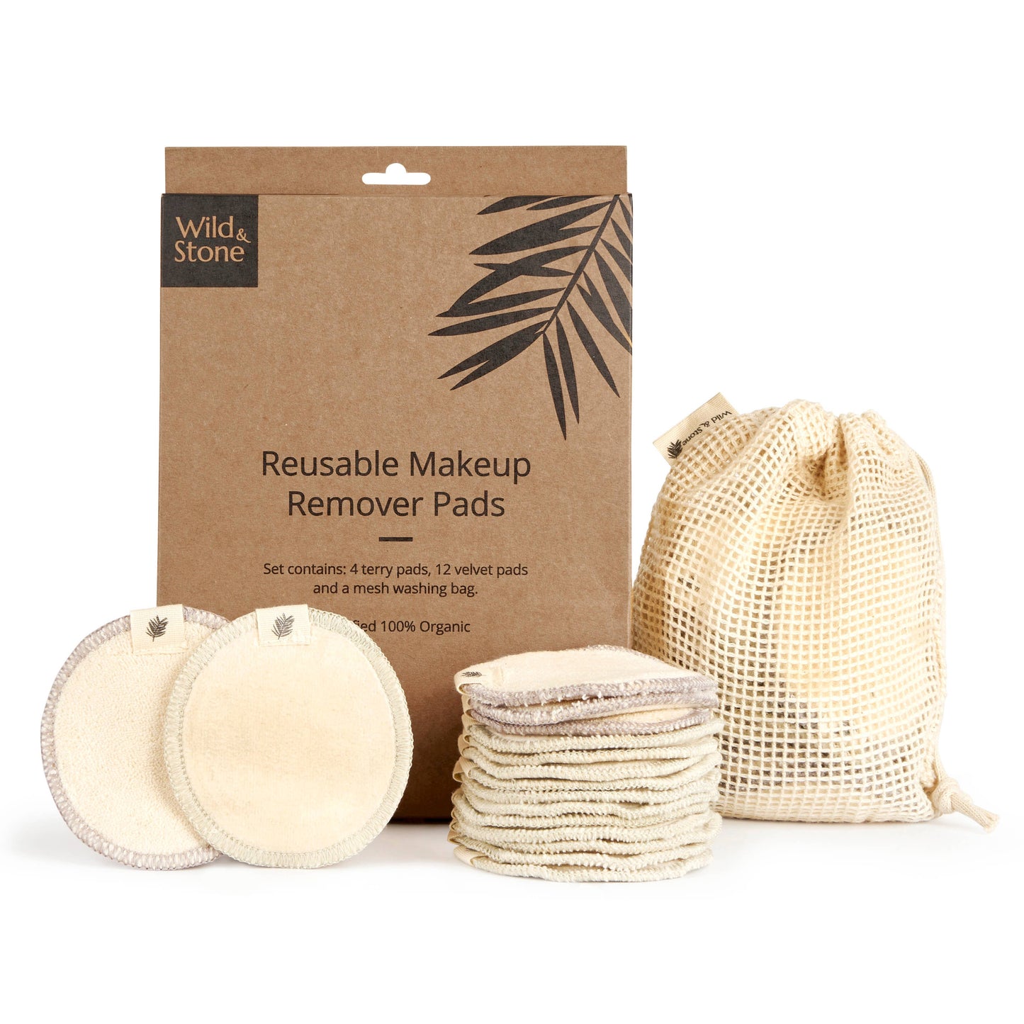 Wild and Stone - Reusable Makeup Remover Pads - Pack of 16