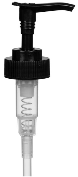 Re:Plenish Zero Waste - 28-400 Black Pump Cap for Glass Boston Round Bottles