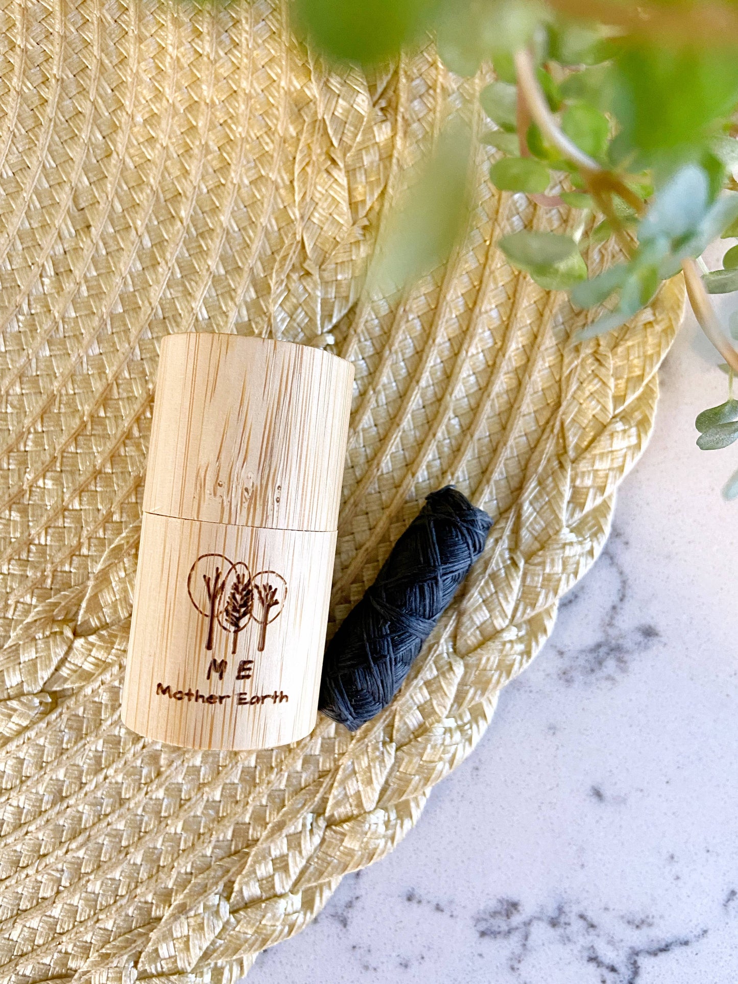 Me.Mother Earth - Vegan Eco Dental Floss- Refillable Bamboo Container