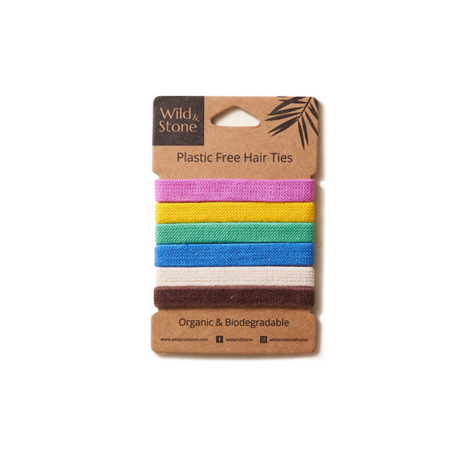 Wild and Stone - Hair Ties - Plastic Free - 6 Pack