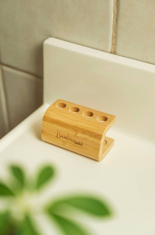 Bamboo Switch - Bamboo Toothbrush Stand - 4 Tier