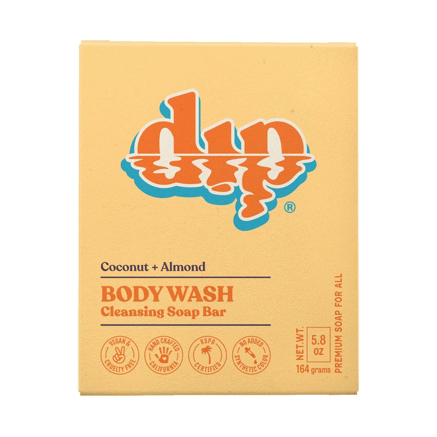 Dip - Body Wash Cleansing Soap Bar - Coconut & Almond