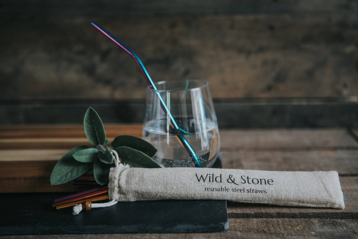 Wild and Stone - Reusable Metal Drinking Straws - Stainless Steel (Rainbow)