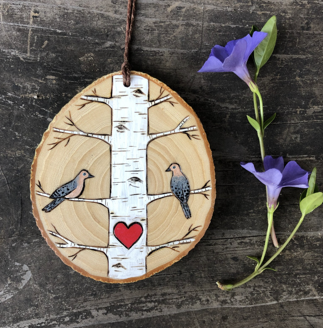 Forage Workshop - Assorted Love Birds Ornament