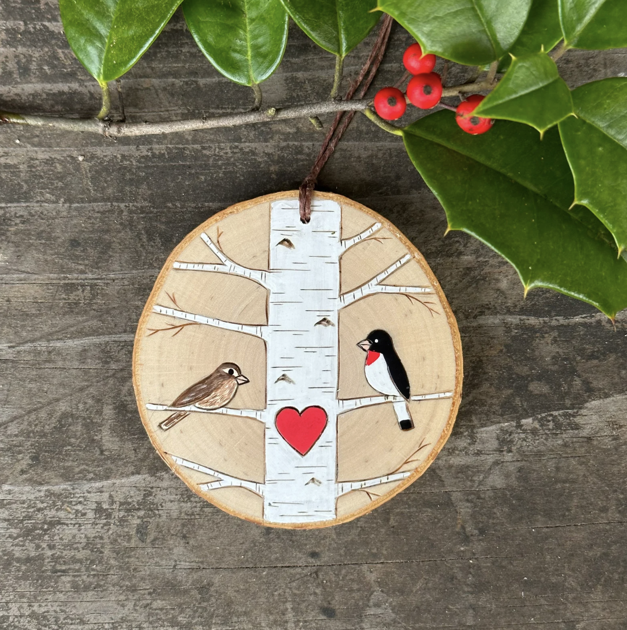Forage Workshop - Assorted Love Birds Ornament