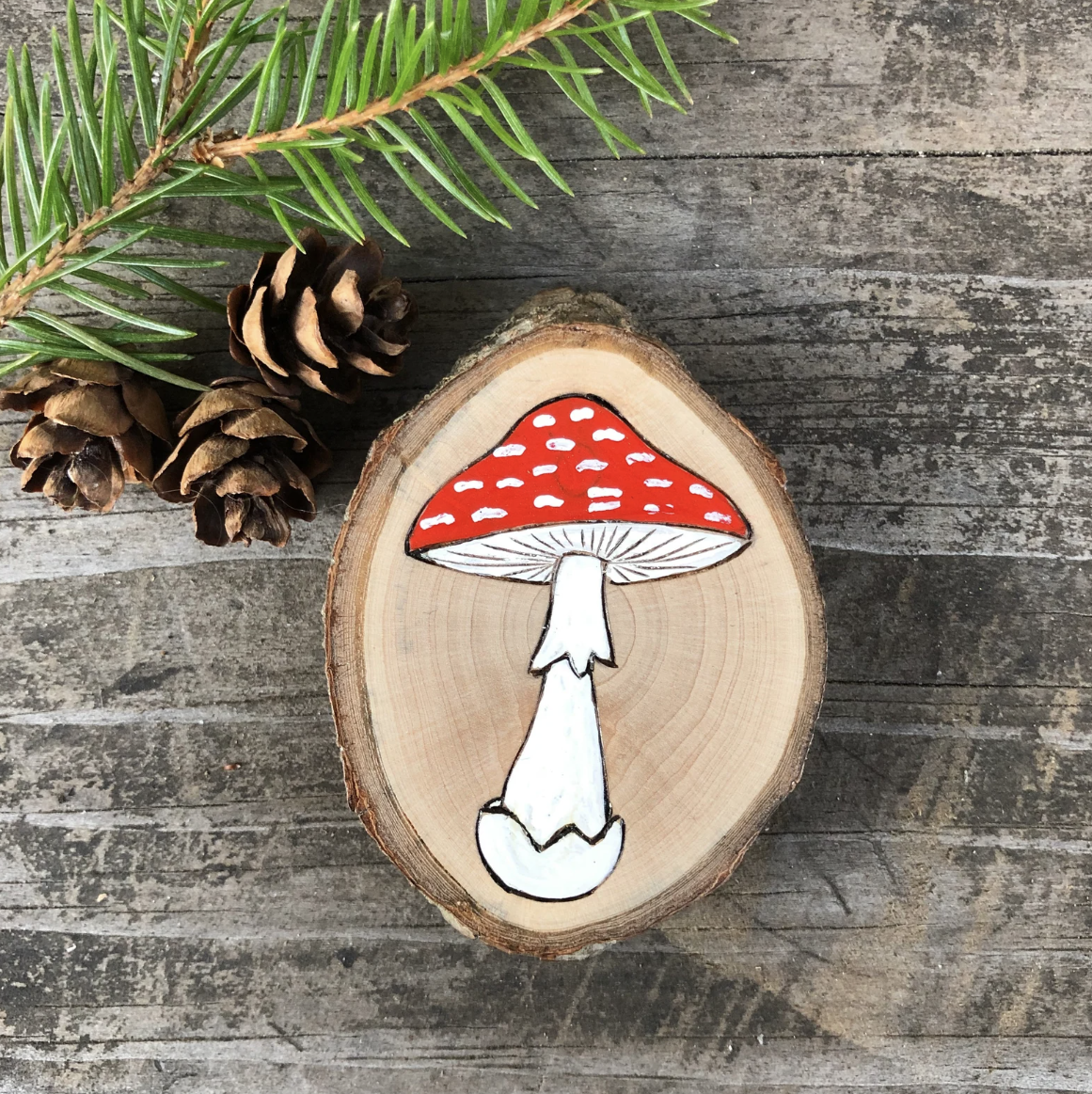 Forage Workshop - Red & White Fly Agaric Mushroom Ornament